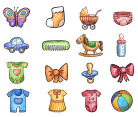 母婴图标素材矢量