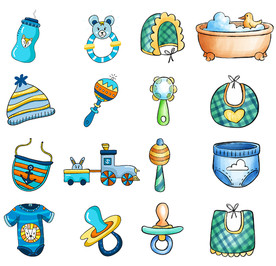 母婴图标素材矢量