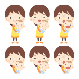 母婴图标素材矢量