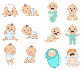 母婴图标素材矢量