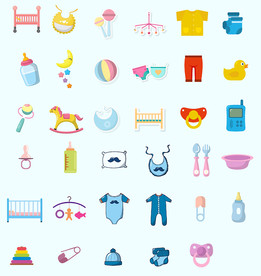 母婴图标素材矢量