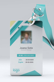 工作证模板工牌矢量