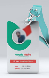 工作证模板工牌矢量