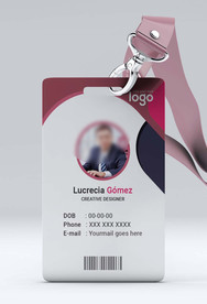 工作证模板工牌矢量