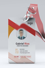 工作证模板工牌矢量