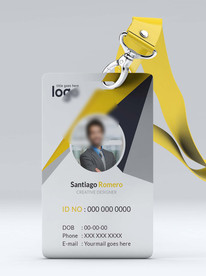 工作证模板工牌矢量