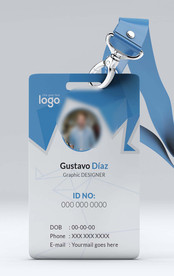 工作证模板工牌矢量