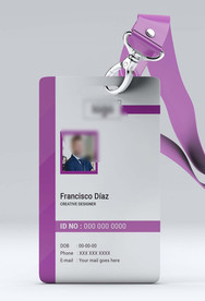 工作证模板工牌矢量