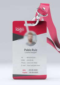 工作证模板工牌矢量