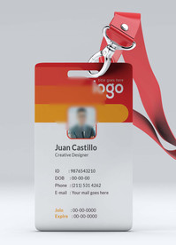 工作证模板工牌矢量