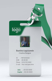 工作证模板工牌矢量