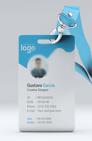 工作证模板工牌矢量