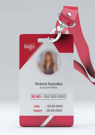 工作证模板工牌矢量