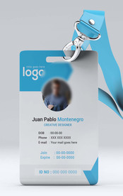 工作证模板工牌矢量