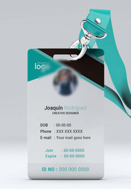 工作证模板工牌矢量