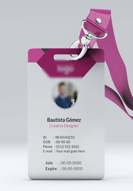 工作证模板工牌矢量