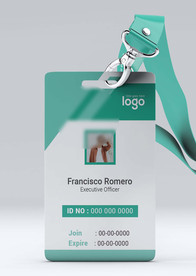 工作证模板工牌矢量