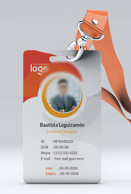 工作证模板工牌矢量