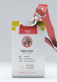 工作证模板工牌矢量