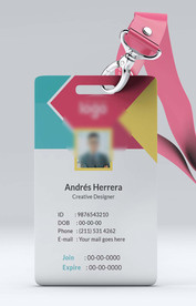 工作证模板工牌矢量