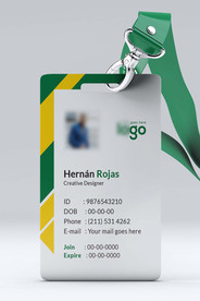 工作证模板工牌矢量