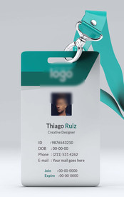 工作证模板工牌矢量