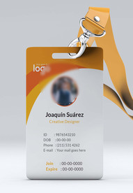 工作证模板工牌矢量