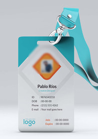 工作证模板工牌矢量