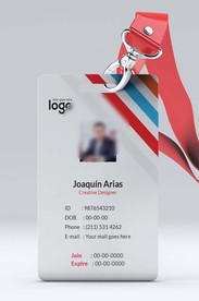 工作证模板工牌矢量