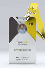 工作证模板工牌矢量