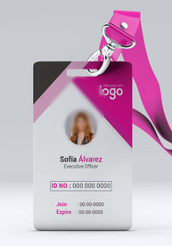 工作证模板工牌矢量