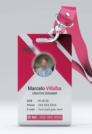 工作证模板工牌矢量