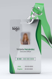 工作证模板工牌矢量