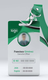 工作证模板工牌矢量