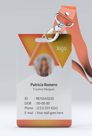 工作证模板工牌矢量