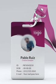 工作证模板工牌矢量