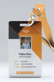 工作证模板工牌矢量