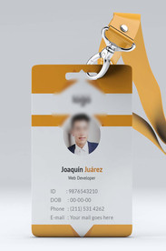 工作证模板工牌矢量