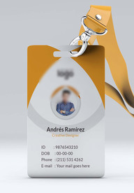 工作证模板工牌矢量