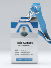 工作证模板工牌矢量