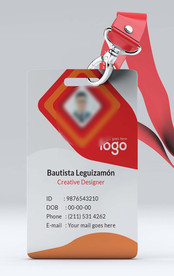 工作证模板工牌矢量