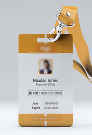 工作证模板工牌矢量