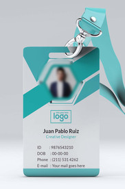 工作证模板工牌矢量