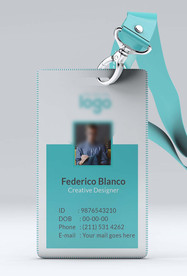 工作证模板工牌矢量