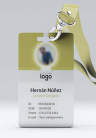 工作证模板工牌矢量