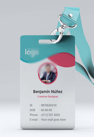 工作证模板工牌矢量