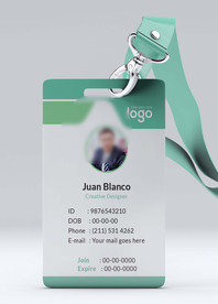 工作证模板工牌矢量