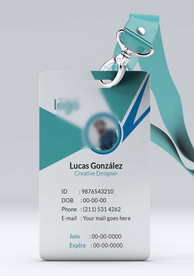 工作证模板工牌矢量