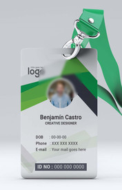 工作证模板工牌矢量