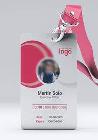 工作证模板工牌矢量